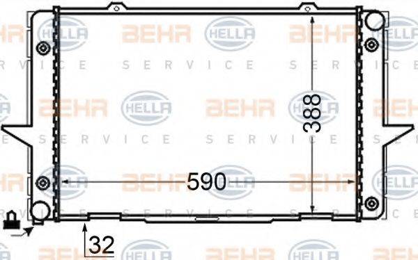 BEHR HELLA SERVICE 8MK376726761 Радіатор, охолодження двигуна