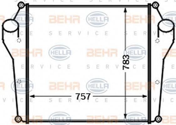 BEHR HELLA SERVICE 8ML376727541 Інтеркулер