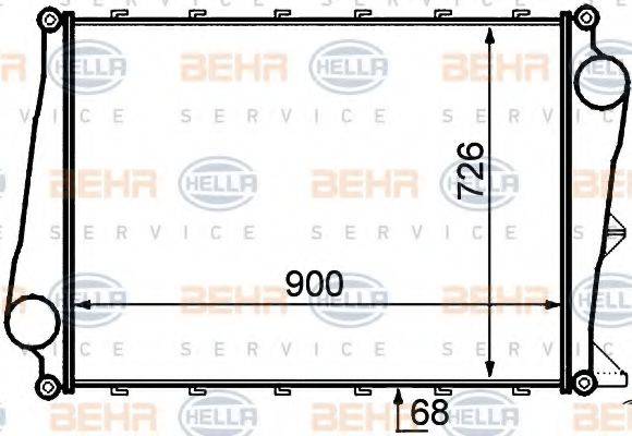 BEHR HELLA SERVICE 8ML376727551 Інтеркулер