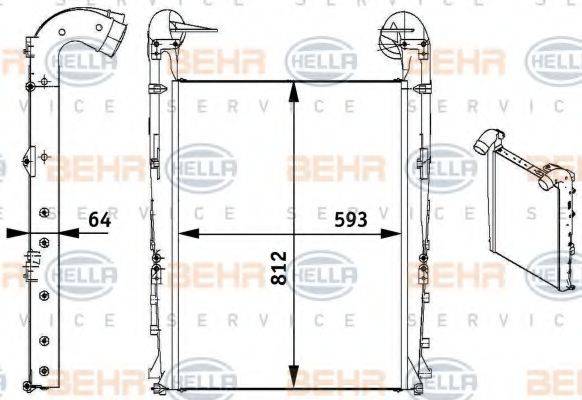 BEHR HELLA SERVICE 8ML376728731 Інтеркулер