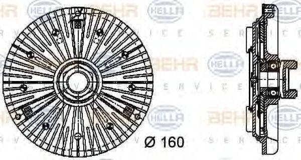 BEHR HELLA SERVICE 8MV376732271 Зчеплення, вентилятор радіатора