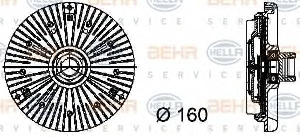 BEHR HELLA SERVICE 8MV376734441 Зчеплення, вентилятор радіатора