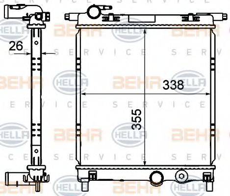 BEHR HELLA SERVICE 8MK376735021 Радіатор, охолодження двигуна