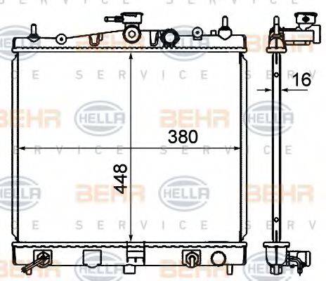 BEHR HELLA SERVICE 8MK376735121 Радіатор, охолодження двигуна