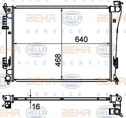 BEHR HELLA SERVICE 8MK376735251 Радіатор, охолодження двигуна