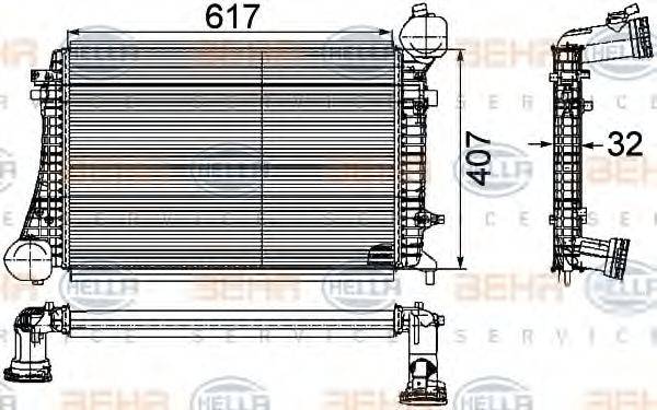 BEHR HELLA SERVICE 8ML376746151 Інтеркулер