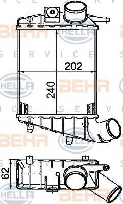 BEHR HELLA SERVICE 8ML376746541 Інтеркулер