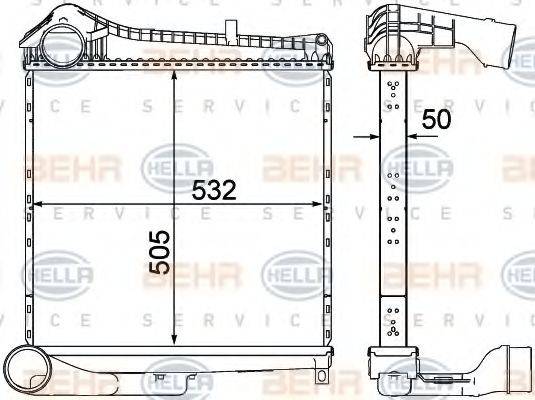 BEHR HELLA SERVICE 8ML376751201 Інтеркулер