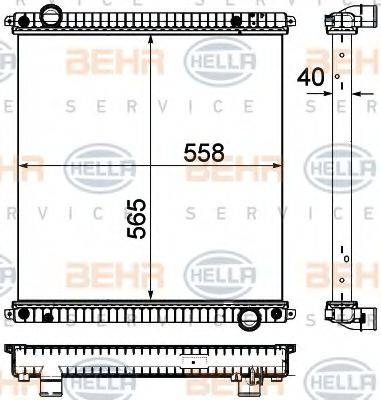 BEHR HELLA SERVICE 8MK376751251 Радіатор, охолодження двигуна