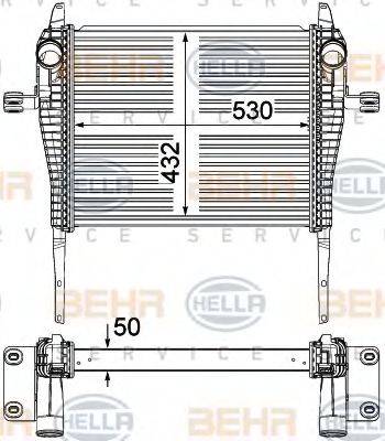 BEHR HELLA SERVICE 8ML376751261 Інтеркулер