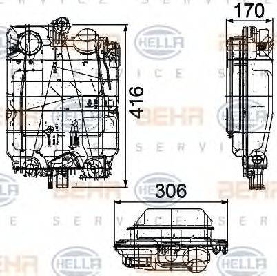 BEHR HELLA SERVICE 8MA376753781 Компенсаційний бак, охолоджуюча рідина