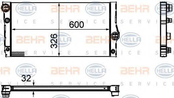 BEHR HELLA SERVICE 8MK376754151 Радіатор, охолодження двигуна