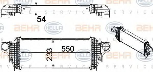 BEHR HELLA SERVICE 8ML376754611 Інтеркулер