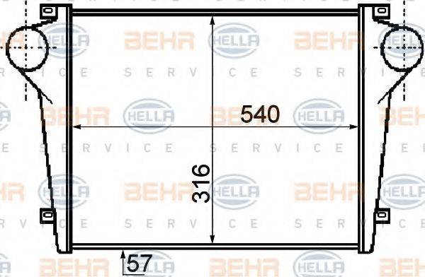 BEHR HELLA SERVICE 8ML376755781 Інтеркулер