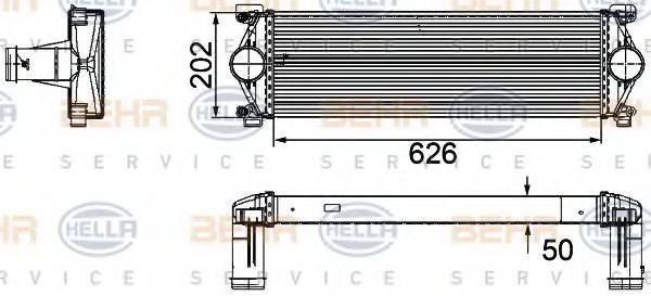 BEHR HELLA SERVICE 8ML376756121 Інтеркулер