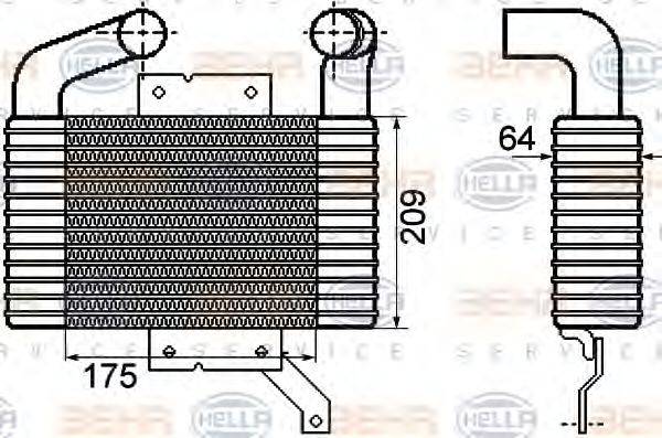 BEHR HELLA SERVICE 8ML376756571 Інтеркулер