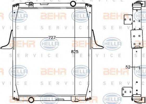 BEHR HELLA SERVICE 8MK376758061 Радіатор, охолодження двигуна