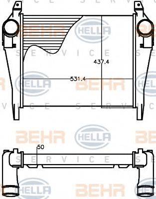 BEHR HELLA SERVICE 8ML376758131 Інтеркулер