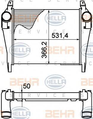 BEHR HELLA SERVICE 8ML376758141 Інтеркулер