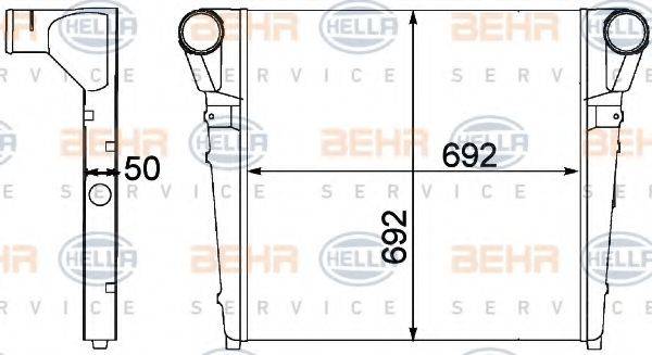 BEHR HELLA SERVICE 8ML376758171 Інтеркулер