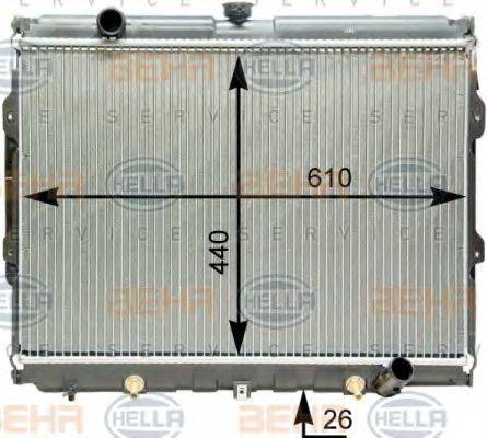 BEHR HELLA SERVICE 8MK376762271 Радіатор, охолодження двигуна