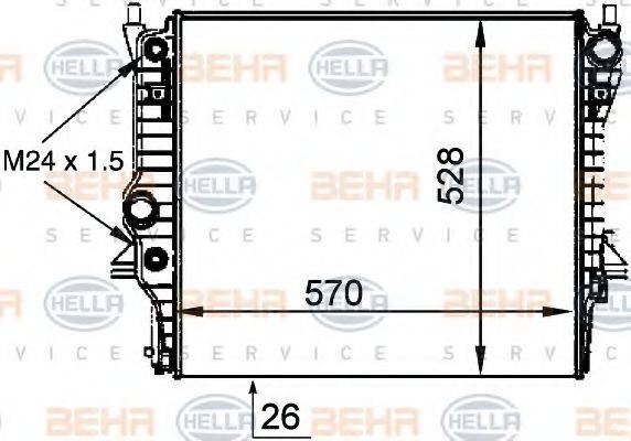 BEHR HELLA SERVICE 8MK376764361 Радіатор, охолодження двигуна