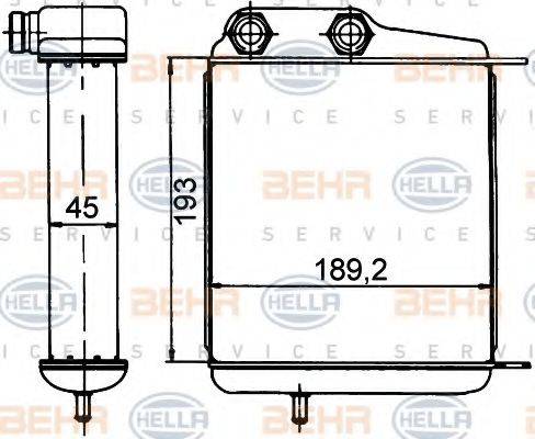 BEHR HELLA SERVICE 8MO376765381 масляний радіатор, моторне масло