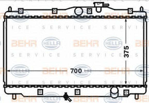 BEHR HELLA SERVICE 8MK376768231 Радіатор, охолодження двигуна