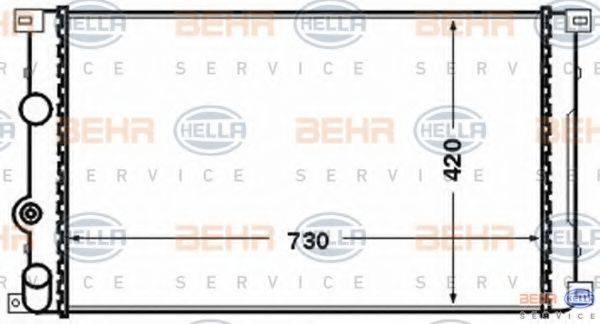 BEHR HELLA SERVICE 8MK376771731 Радіатор, охолодження двигуна