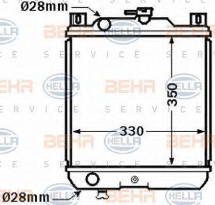 BEHR HELLA SERVICE 8MK376772641 Радіатор, охолодження двигуна