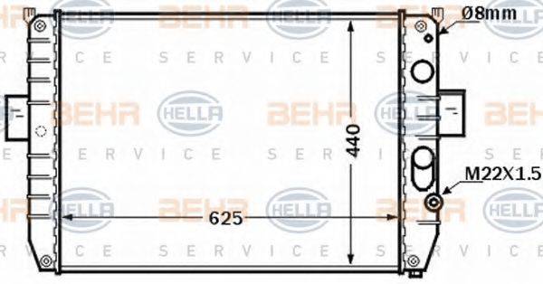 BEHR HELLA SERVICE 8MK376774401 Радіатор, охолодження двигуна