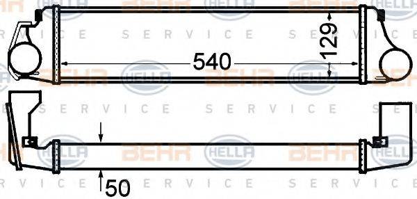 BEHR HELLA SERVICE 8ML376776131 Інтеркулер