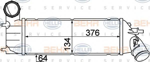 BEHR HELLA SERVICE 8ML376776251 Інтеркулер