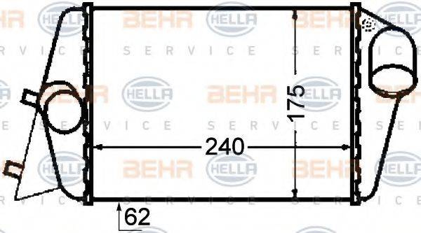 BEHR HELLA SERVICE 8ML376776281 Інтеркулер