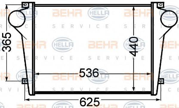 BEHR HELLA SERVICE 8ML376776741 Інтеркулер