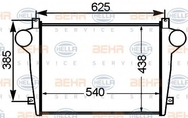 BEHR HELLA SERVICE 8ML376776751 Інтеркулер