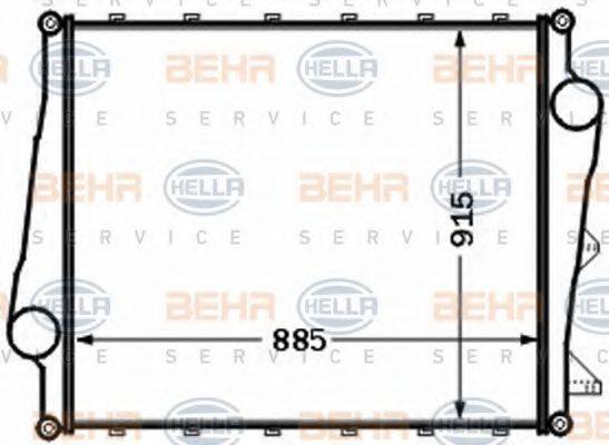 BEHR HELLA SERVICE 8ML376777071 Інтеркулер