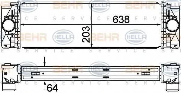 BEHR HELLA SERVICE 8ML376777401 Інтеркулер