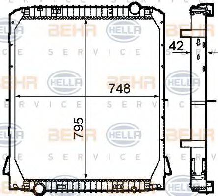 BEHR HELLA SERVICE 8MK376792121 Радіатор, охолодження двигуна