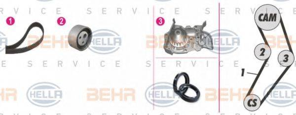 BEHR HELLA SERVICE 8MP376805841 Водяний насос + комплект зубчастого ременя