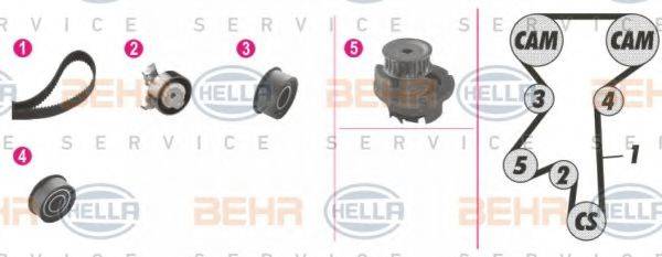 BEHR HELLA SERVICE 8MP376807831 Водяний насос + комплект зубчастого ременя