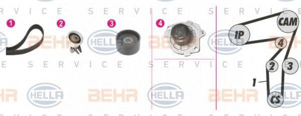 BEHR HELLA SERVICE 8MP376814871 Водяний насос + комплект зубчастого ременя