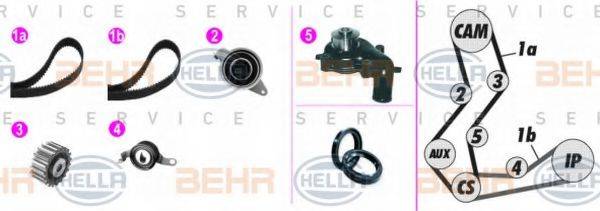 BEHR HELLA SERVICE 8MP376818891 Водяний насос + комплект зубчастого ременя