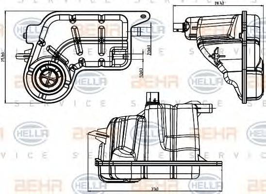 BEHR HELLA SERVICE 8MA376923021 Компенсаційний бак, охолоджуюча рідина