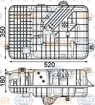 BEHR HELLA SERVICE 8MA376923791 Компенсаційний бак, охолоджуюча рідина