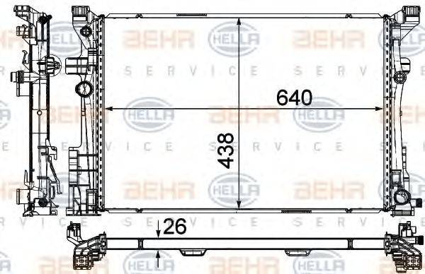 BEHR HELLA SERVICE 8MK376924021 Радіатор, охолодження двигуна