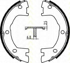 TRISCAN 810015025 Комплект гальмівних колодок, стоянкова гальмівна система