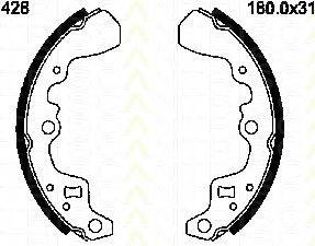 TRISCAN 810069428 Комплект гальмівних колодок