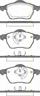TRISCAN 811027008 Комплект гальмівних колодок, дискове гальмо