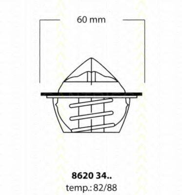 TRISCAN 86203482 Термостат, охолоджуюча рідина